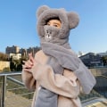Miniatyrbillede 8 af 10: Tørklædehandsker Maskesæt Bear Ear Hat FARVE 2 FARVE 2 Color 2
