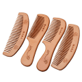 Miniatyrbild 4 av 10: 2st Peach Wood Comb Fine Tooth Comb 5 5 5