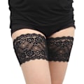 Miniatyrbillede 1 af 10: 2 Par Anti Chafing Lårbånd SORT 47-55CM black 47-55cm