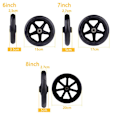 Miniatyrbillede 2 af 10: Shoppin Cart Wheels Solid Tire Wheel SORT 7INCH Black 7inch