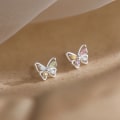 Pikkukuva 9 / 10: 2kpl Butterfly Crystal Korvakorut Perhos Korvakorut Timanttikorvat