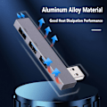 Miniatyrbild 2 av 10: USB Hub Typ-C Splitter TYPE-C HUB TYPE-C HUB Type-C HUB