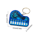 Miniatyrbilde 2 av 10: Piano Nøkkelring Elektronisk Keyboard Keychai TRANSPARENT BLÅ Transparent blue