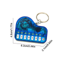 Miniatyrbilde 2 av 10: Piano Nøkkelring Elektronisk Keyboard Keychai TRANSPARENT SORT Transparent Black