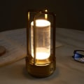 Miniatyrbillede 7 af 10: Krystal Lampe Bordlampe GULD Gold