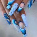Miniatyrbild 1 av 10: Fake Nails Lång T-form 1 1 1