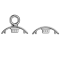 Miniatyrbilde 1 av 10: 1 par Klokkereim Connector Bånd Rem Adapter SØLV 2 STK Silver 2PCS Connector-2PCS Connector