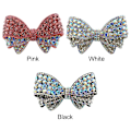 Miniatyrbillede 2 af 10: Sløjfe Krystalsmykker Rhinestone Bowknot SORT LARGE SORT LARGE Black Large