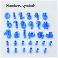 Miniatyrbilde 1 av 10: 3 sett Alfabet Number Cake Stempel Opper Small Case Stamp Set numbers&symbols