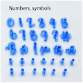 Pikkukuva 1 / 10: 3 sarjaa Aakkosnumeron kakkuleima Upper Lower Case Set numbers&symbols