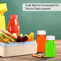 Miniatyrbilde 4 av 10: 4 stk Juiceflasker Klare drikkebeholdere 150ML HVIT LOKK 150ML White Lid