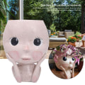 Miniatyrbild 3 av 10: Girl Face Head Statue Docka Blomkruka E E E