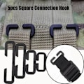 Miniatyrbillede 7 af 8: 5 stk Firkantet Krog Webbing Spænder SORT 40MM Black 40mm