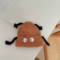 Miniatyrbillede 3 af 10: Børnemanchetstrik Beanie strikkehue Hat SORT black