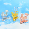 Miniatyrbillede 10 af 10: Butterfly Display Base Holder Krystalkugle Display Stand GULD Gold