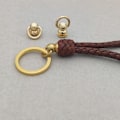 Miniatyrbillede 5 af 7: messing nitter d ringe til pung læder