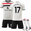 Miniatyrbillede 1 af 2: 2024-2025 Manchester United Udebanekids Fodboldtrøje Sæt Nr. 17 Garnacho 18