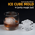 Miniatyrbillede 7 af 9: 3D Magic Ball Ice Cube Form silikone
