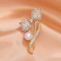 Miniatyrbillede 8 af 10: 2stk Broche Blomsterbrocher GULD gold