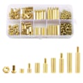 Miniatyrbillede 1 af 10: 180 stk. Hex Messing Spacer Sortiment Kit Standoff skruemøtrik