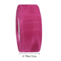 Miniatyrbillede 5 af 10: 45M*2cm Sheer Chiffon Bånd Organza Blondebånd PINK Pink
