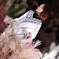 Miniatyrbillede 7 af 10: Mongolsk Poncho Twill Stripe Tassel Shawl SORT black