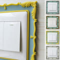 Miniatyrbilde 2 av 9: Lysbryterdeksel Surround Socket Ramme KAFFE coffee