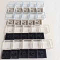 Miniatyrbilde 4 av 6: 10stk Transparente nøkkelhetter Dobbeltlags nøkkelhetter SVART black