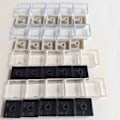 Miniatyrbillede 4 af 6: 10 stk Transparente nøglehætter Dobbeltlags nøglehætter SORT black