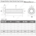 Miniatyrbilde 2 av 10: 25 STK Socket Cap Skruer Sekskant Sekskant Socket Bolt unbrakonsokkel 25PCS