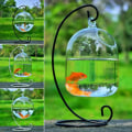 Miniatyrbilde 7 av 10: Hengende glass fiskebolle fisketank SVART 01 01 Black 01-01