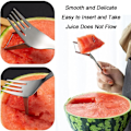 Miniatyrbillede 10 af 10: Vandmelon Fork Slicer Vandmelon Slicer Cutter SØLV Silver