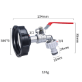 Miniatyrbillede 1 af 10: 1/2'' 3/4'' IBC Tank Drænhane Adapter Connector S60X6 Til Have Hane Udskiftning 1/2