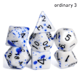 Pikkukuva 1 / 10: 7 kpl / set DND Dice Polyhedral Noppa TAVAALLINEN 3 TAVANINEN 3 ordinary 3