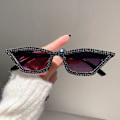 Pikkukuva 1 / 10: Cat Eye Aurinkolasit Glitter Aurinkolasit MUSTA-HARMAA MUSTA-HARMAA Black-Gray