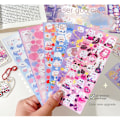 Miniatyrbillede 10 af 10: 100 stk Sticker Set Pack Laser Cute Stickers C C C