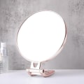 Miniatyrbilde 8 av 10: Kosmetisk speil Dobbeltsidig speil ROSE GULL RUNDT Rose Gold Round-Round