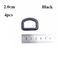 Miniatyrbillede 1 af 10: 4 stk Bæltekroge Webbing Spænder SORT 2.0CMSTYLE 1 STIL 1 Black 2.0cmStyle 1-Style 1