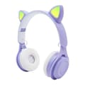 Trådlöst Bluetooth Headset Barn Hörlurar LILA purple