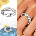 Miniatyrbillede 8 af 10: Daisy Rotating Ring Finger Ring Delicate 8 8 8