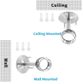 Pikkukuva 7 / 10: 4 kpl Verhotangon pidikkeet Verhotangon pidike kattoon verhotanko Silver 4Pcs-4Pcs