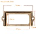 Miniatyrbillede 2 af 7: 12 stk Skuffe Etiket Tag Etiket Holdere Træk Skab Ramme 12pcs
