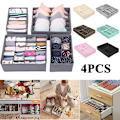Miniatyrbillede 6 af 10: 4 STK Skuffe Organizer Opbevaringsboks SORT Black