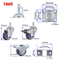 Miniatyrbilde 2 av 7: 4stk Møbler Hjul Hjul Svingbare Hjul 1inch4 pcs