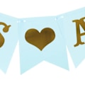 Miniatyrbild 7 av 10: Pappersbanner Baby Shower ROSA pink