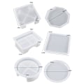 Miniatyrbilde 2 av 10: 5 Stk/sett Harpiksformsett Coaster Form FIRKANTSETT FIRKANTSETT Square Set