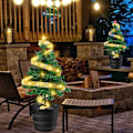 Miniatyrbillede 4 af 9: Solar Juletræ Jul LED Lys Træ FARVE LYS FARVE COLOR LIGHT