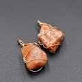 Miniatyrbilde 1 av 10: 2stk Naturstein anheng Winding Ametysts anheng SOLSTEIN Sunstone