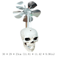 Miniatyrbillede 2 af 7: Skull Wind Spinner Wind Spinner SORT black