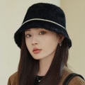 Miniatyrbilde 1 av 10: Plysj Buket Hat Fisherman Hat SVART black